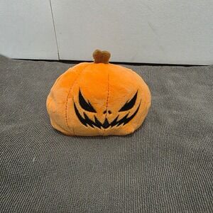 TeeTurtle Plushiverse Reversible Pumpkin Plushie Glow Yellow Happy Angry Orange